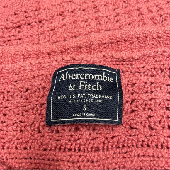 Abercrombie & Fitch Mauve Pink Mixed Open Knit Long Sleeve Sweater Small - Picture 5 of 9